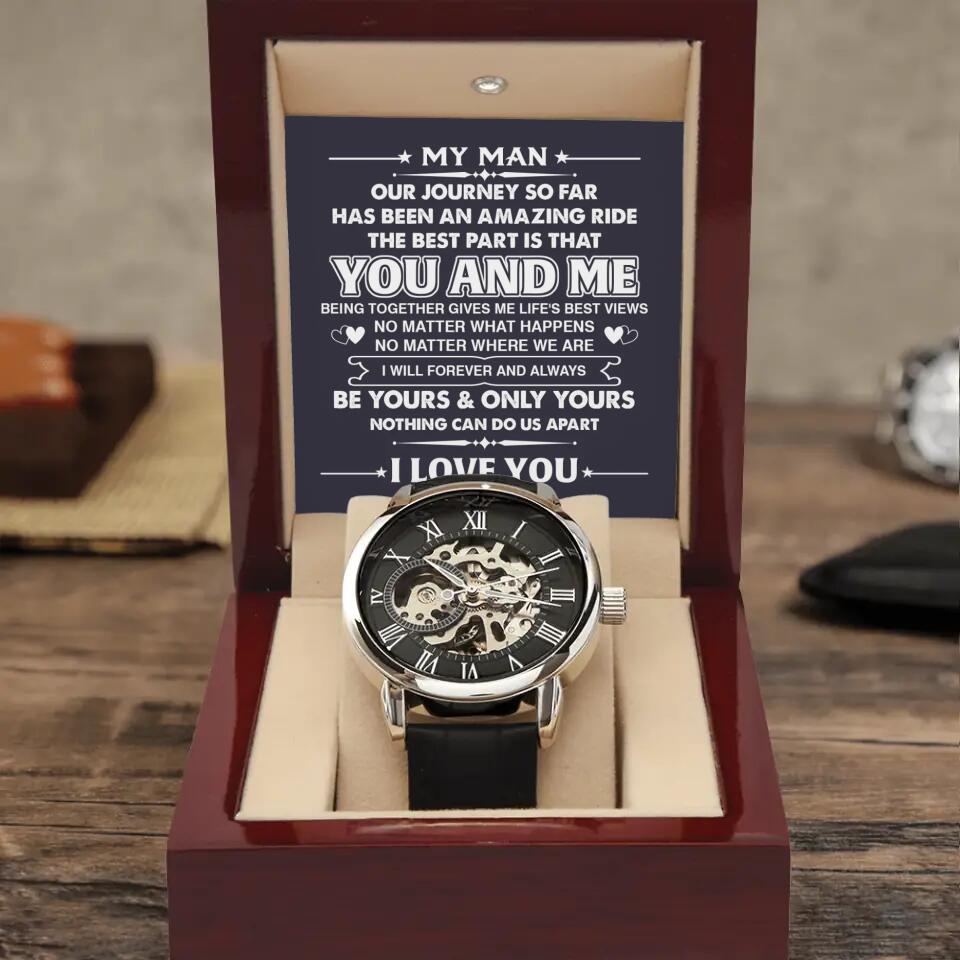 My Man, Our Journey So Far - Personalized Watch - Gift For Husband or Dad