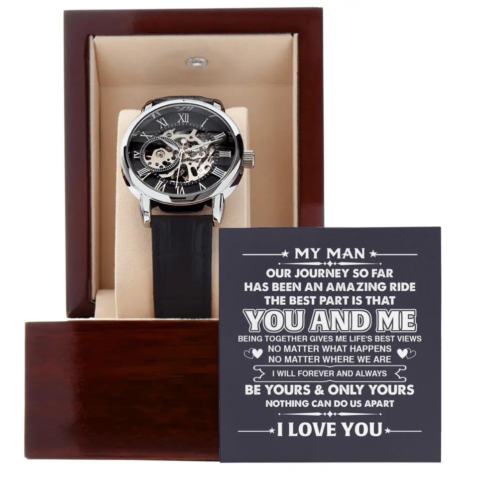 My Man, Our Journey So Far - Personalized Watch - Gift For Husband or Dad