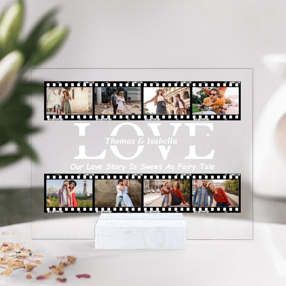 Our Love Story Is Sweet As Fairy Tale Personalized Acrylic Plaque