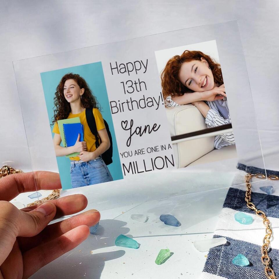 Happy Birthday You Are One In A Million - Personalized Acrylic Plaque