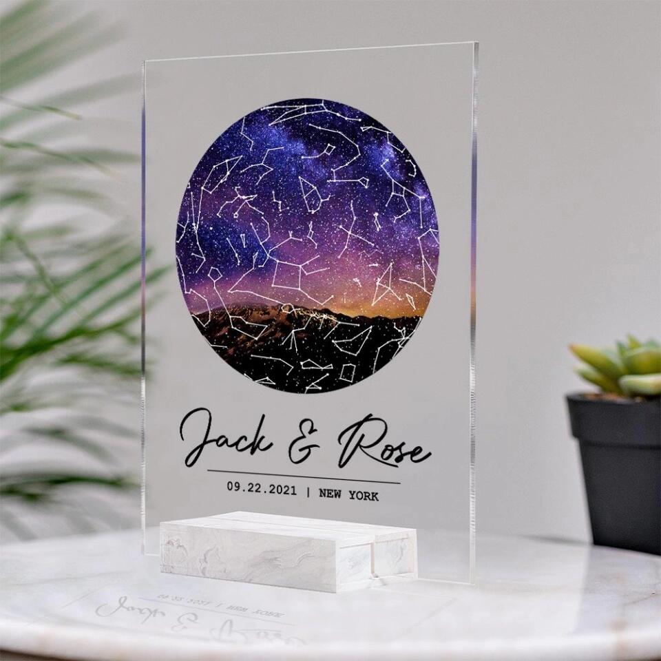 Custom Sky Map Night Sky Custom Acrylic Plaque Birthday Gift