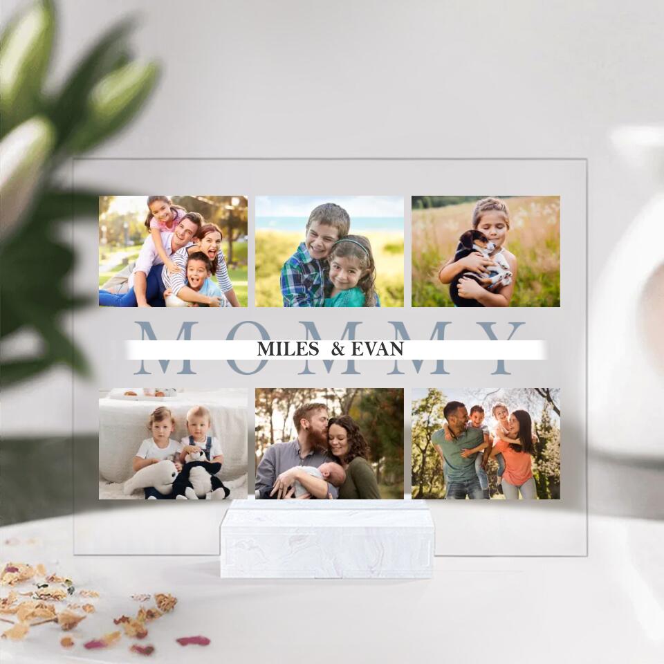 Custom Best Daddy/Mommy Ever 6 Photos - Personalized Acrylic Plaque