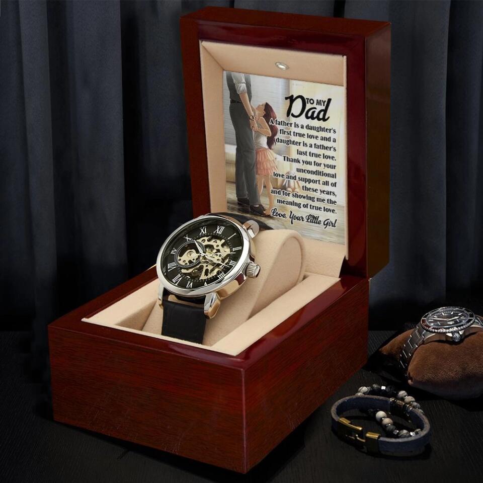 A Father Is A Daughter's First True Love - Men's Watch - Gift For Dad From Daughters