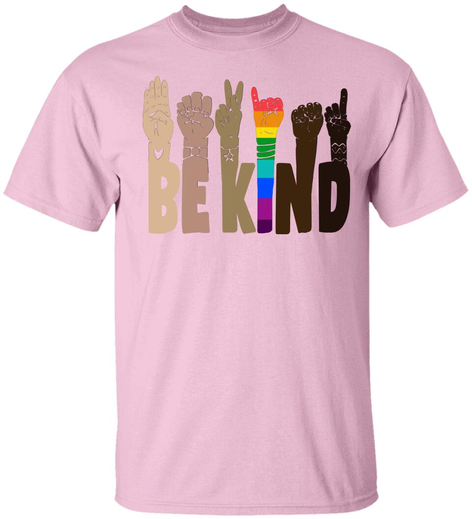 Be Kind Rainbow Sign Language Shirt LGBT Pride Gifts