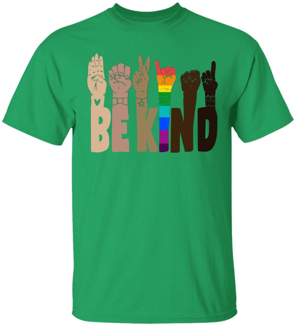 Be Kind Rainbow Sign Language Shirt LGBT Pride Gifts
