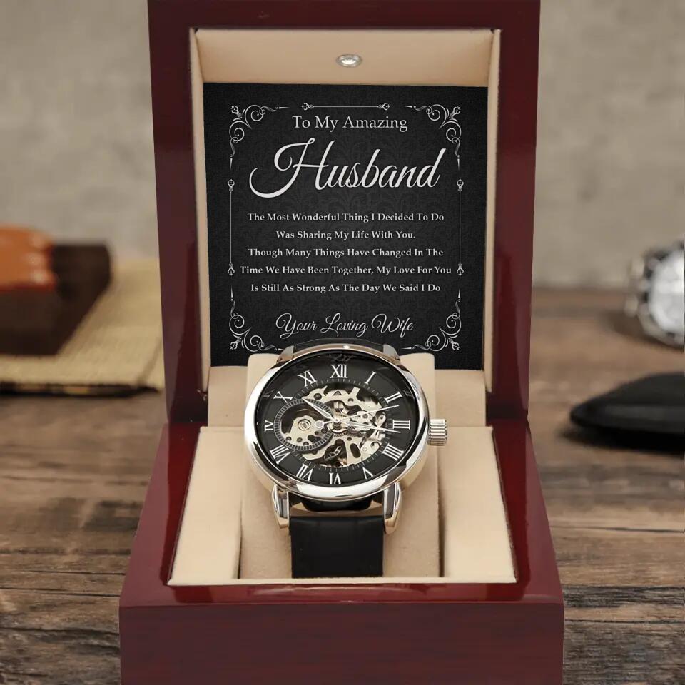 The Most Wonderful Thing I Decided Luxury Men's Watch With Message Card