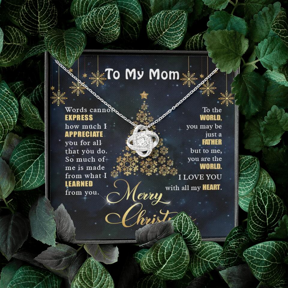 Mothers Day Message To My Mom Special Necklace Christmas Gift For Mom