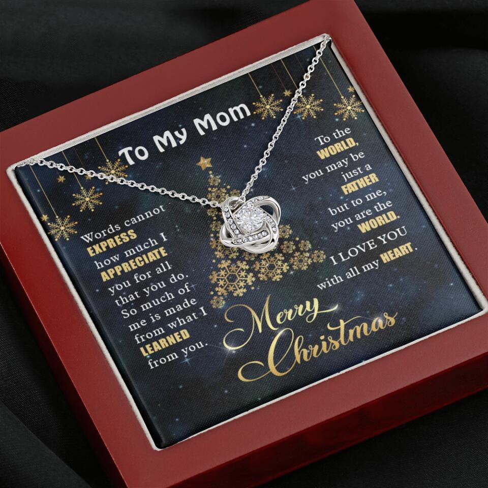 Mothers Day Message To My Mom Special Necklace Christmas Gift For Mom