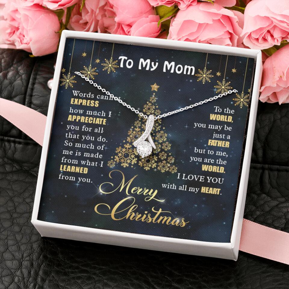 Mothers Day Message To My Mom Special Necklace Christmas Gift For Mom