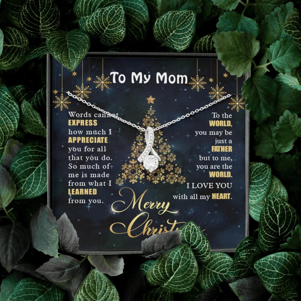 Mothers Day Message To My Mom Special Necklace Christmas Gift For Mom