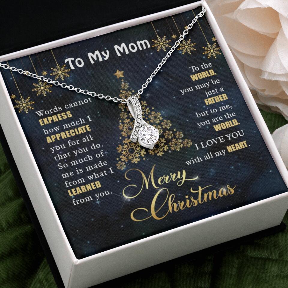 Mothers Day Message To My Mom Special Necklace Christmas Gift For Mom