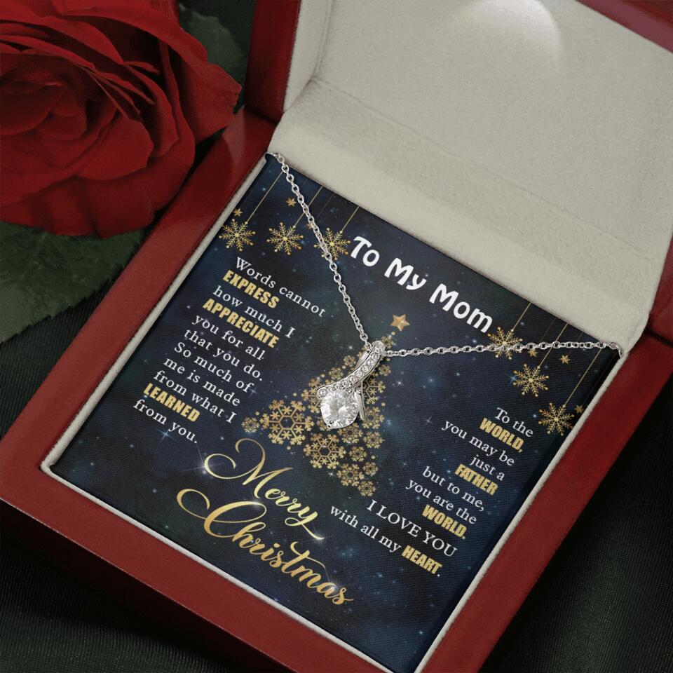 Mothers Day Message To My Mom Special Necklace Christmas Gift For Mom