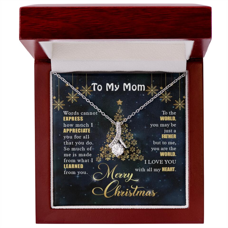 Mothers Day Message To My Mom Special Necklace Christmas Gift For Mom