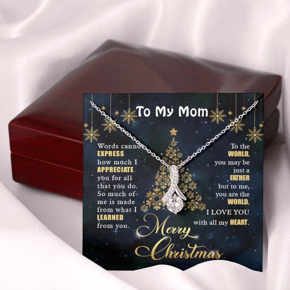 Mothers Day Message To My Mom Special Necklace Christmas Gift For Mom