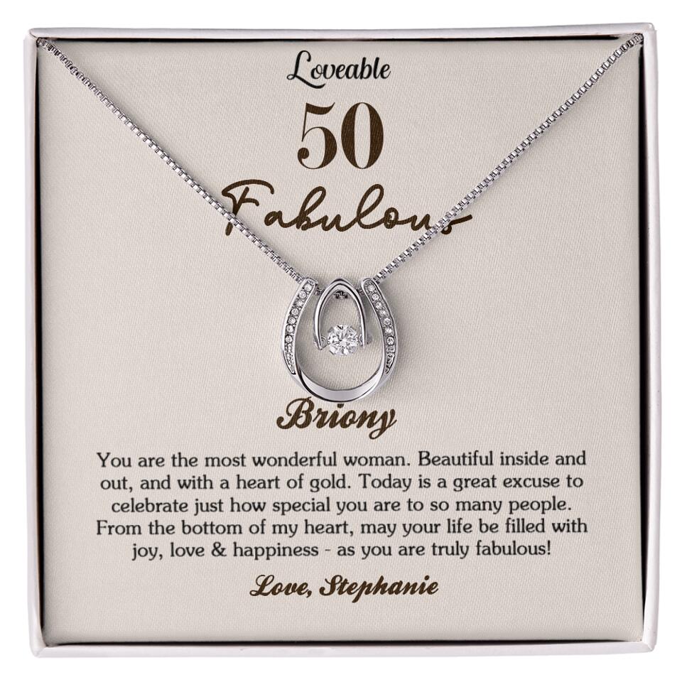 You Are The Most Wonderful Woman - Personalized Necklace - 50th Birthday Gift For Woman