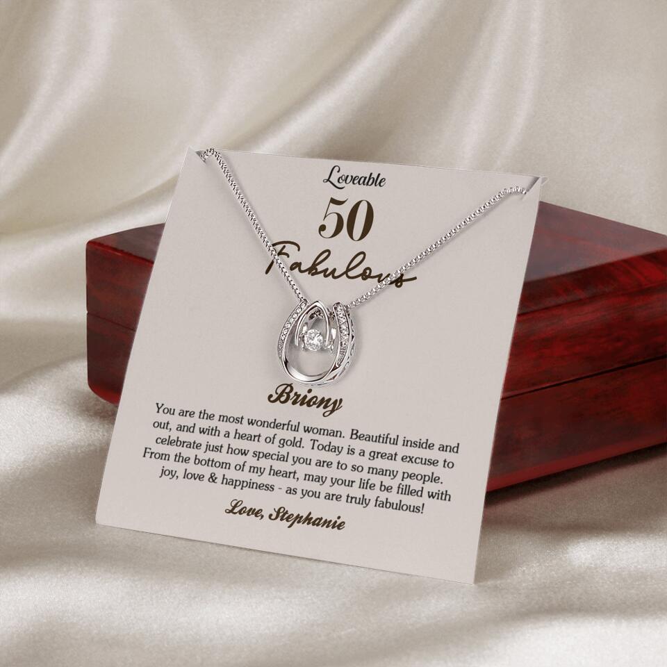 You Are The Most Wonderful Woman - Personalized Necklace - 50th Birthday Gift For Woman