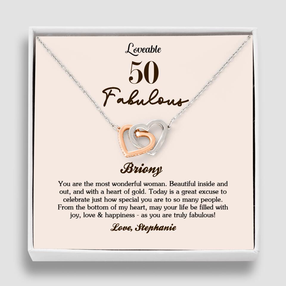You Are The Most Wonderful Woman - Personalized Necklace - 50th Birthday Gift For Woman