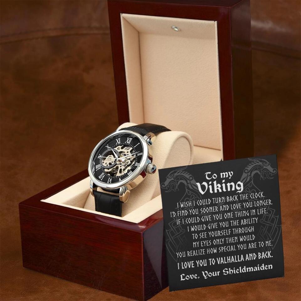 To My Viking I Love You To Valhalla And Back Personalized Luxury Watch