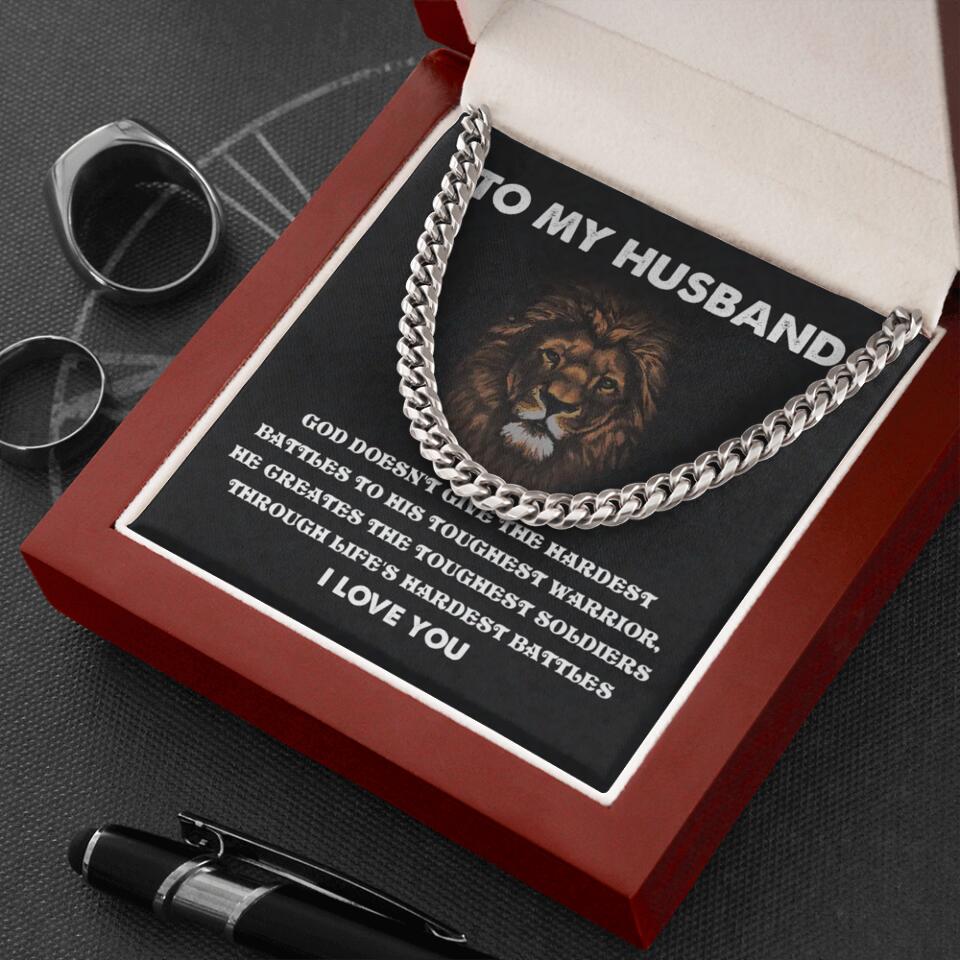 God Doesn't Give The Hardest Battles Necklace - Gift For Husband