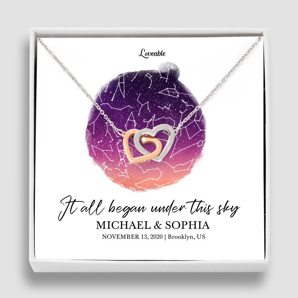It All Began Under This Sky Necklace - Personalized Necklace