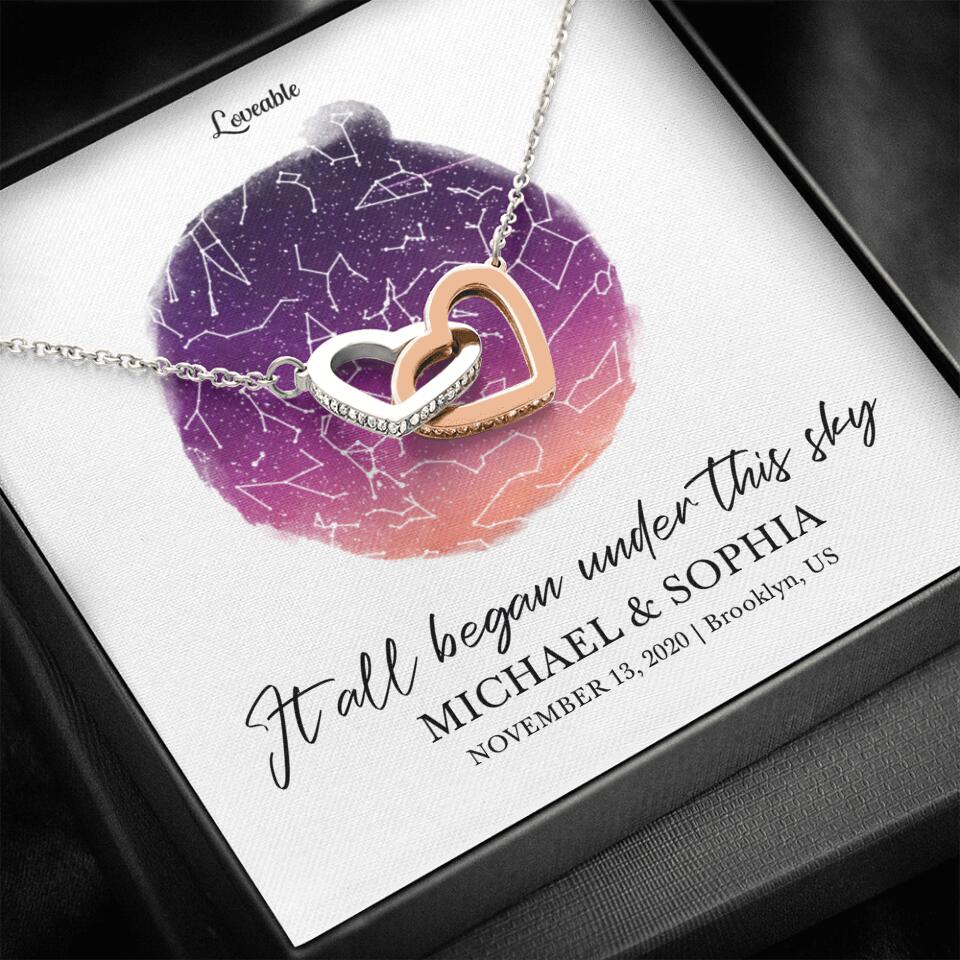It All Began Under This Sky Necklace - Personalized Necklace