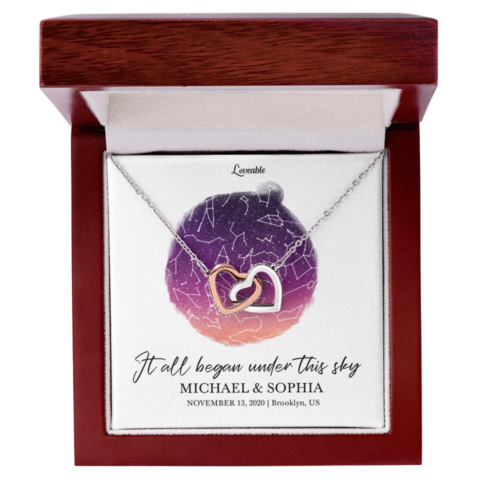 It All Began Under This Sky Necklace - Personalized Necklace