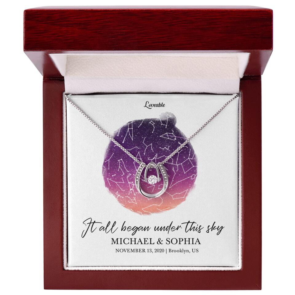 It All Began Under This Sky Necklace - Personalized Necklace