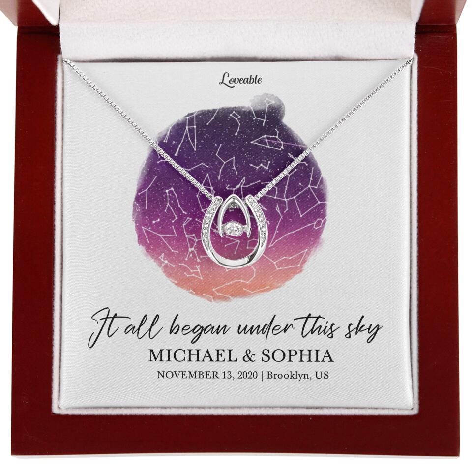 It All Began Under This Sky Necklace - Personalized Necklace
