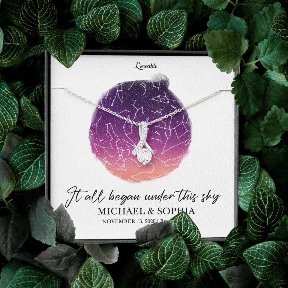 It All Began Under This Sky Necklace - Personalized Necklace