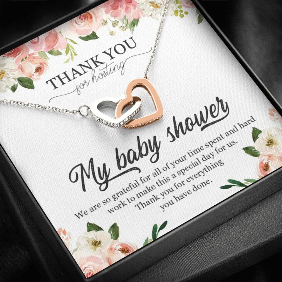 Thank You for Hosting My Baby Shower Special Necklace Appreciation Gift
