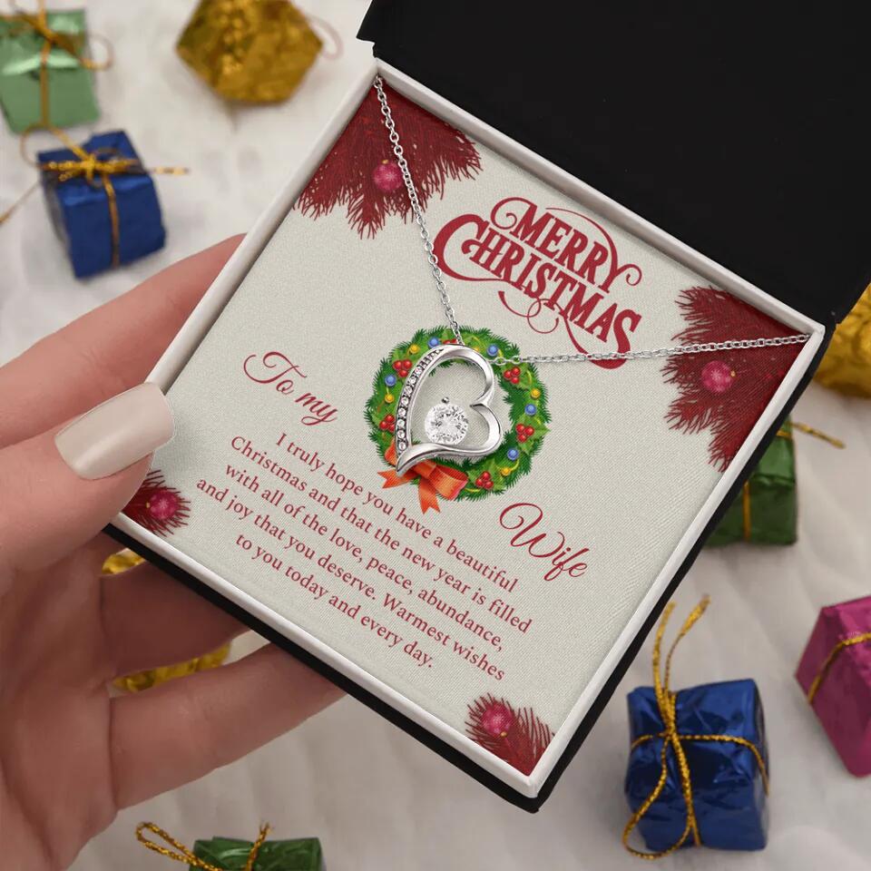 Merry Christmas I Truly Hope You Have A Beautiful Christmas - Personalized Necklace - Christmas Gifts for Wife