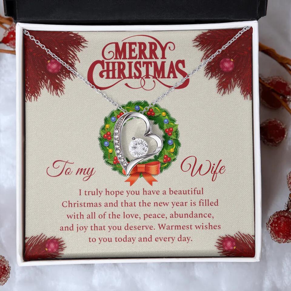 Merry Christmas I Truly Hope You Have A Beautiful Christmas - Personalized Necklace - Christmas Gifts for Wife