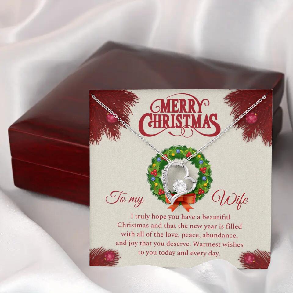 Merry Christmas I Truly Hope You Have A Beautiful Christmas - Personalized Necklace - Christmas Gifts for Wife