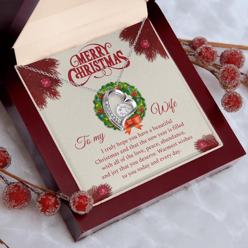 Merry Christmas I Truly Hope You Have A Beautiful Christmas - Personalized Necklace - Christmas Gifts for Wife