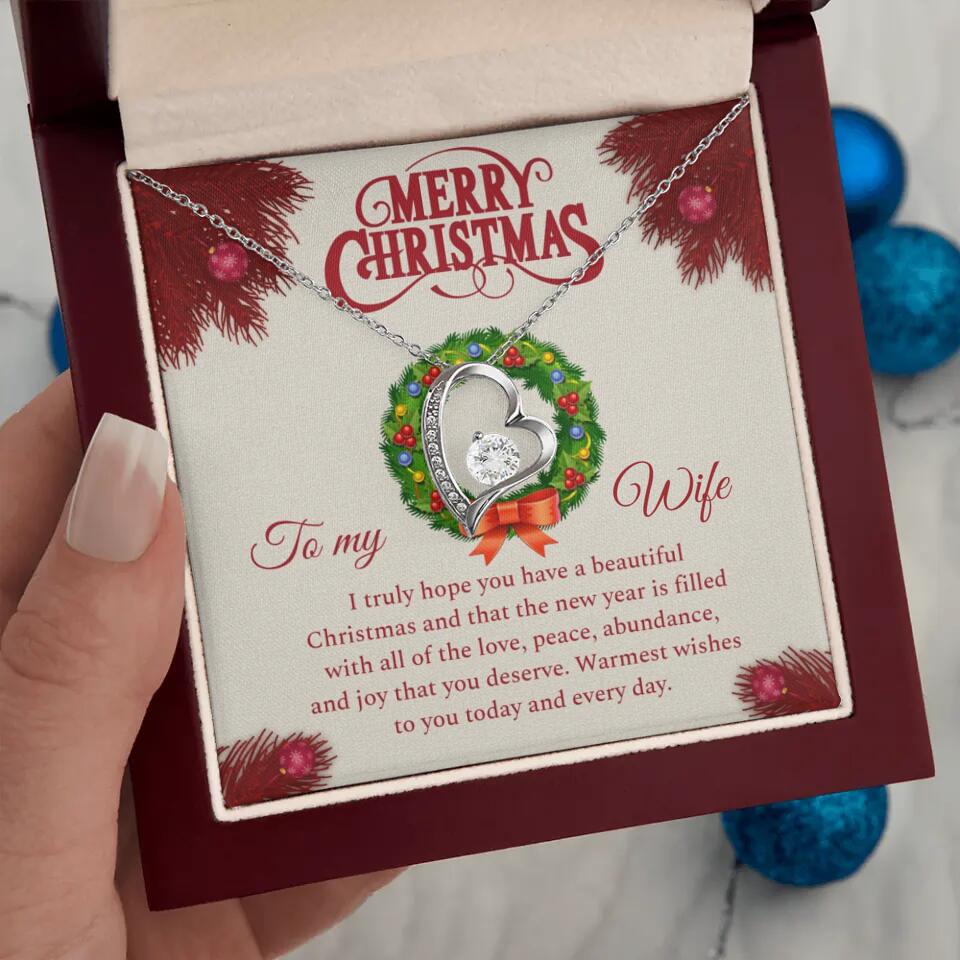 Merry Christmas I Truly Hope You Have A Beautiful Christmas - Personalized Necklace - Christmas Gifts for Wife