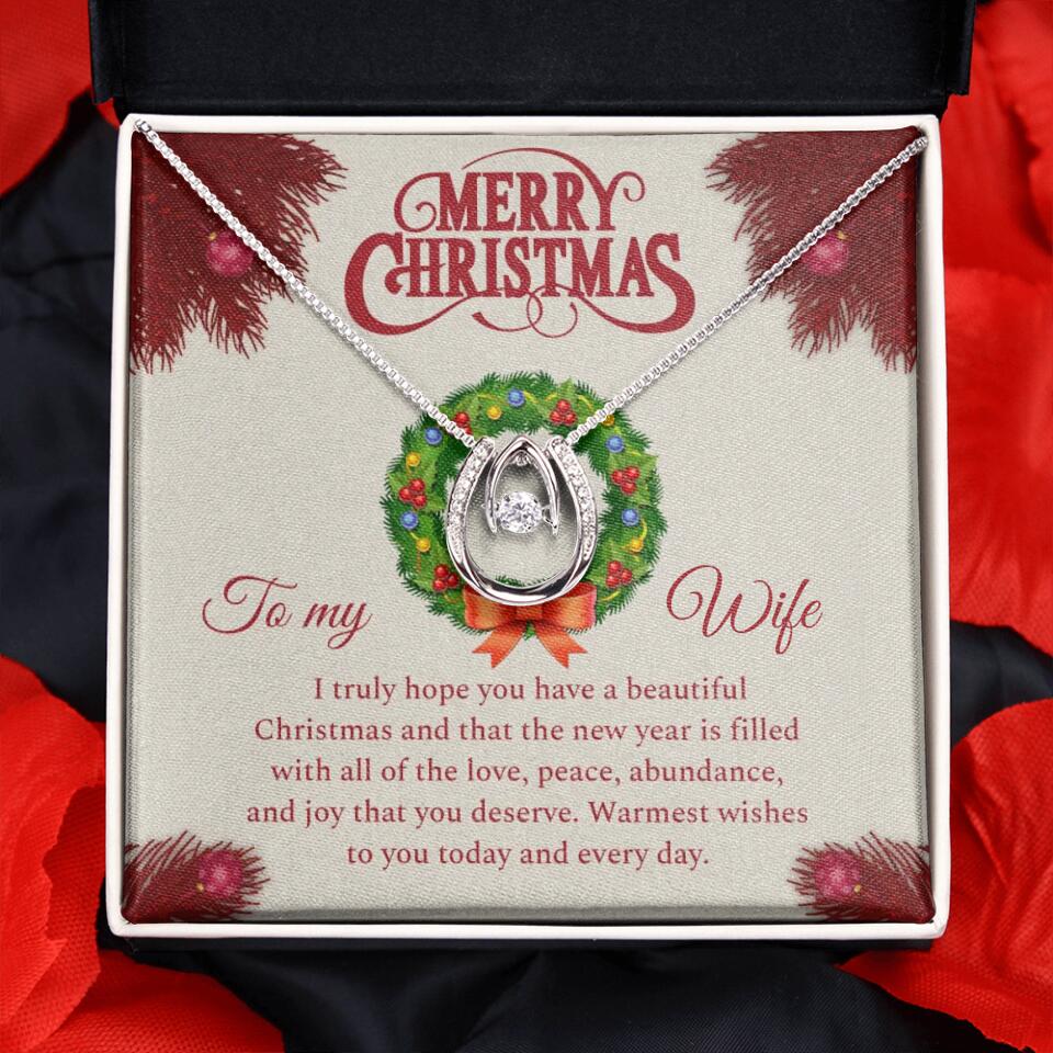 Merry Christmas I Truly Hope You Have A Beautiful Christmas - Personalized Necklace - Christmas Gifts for Wife