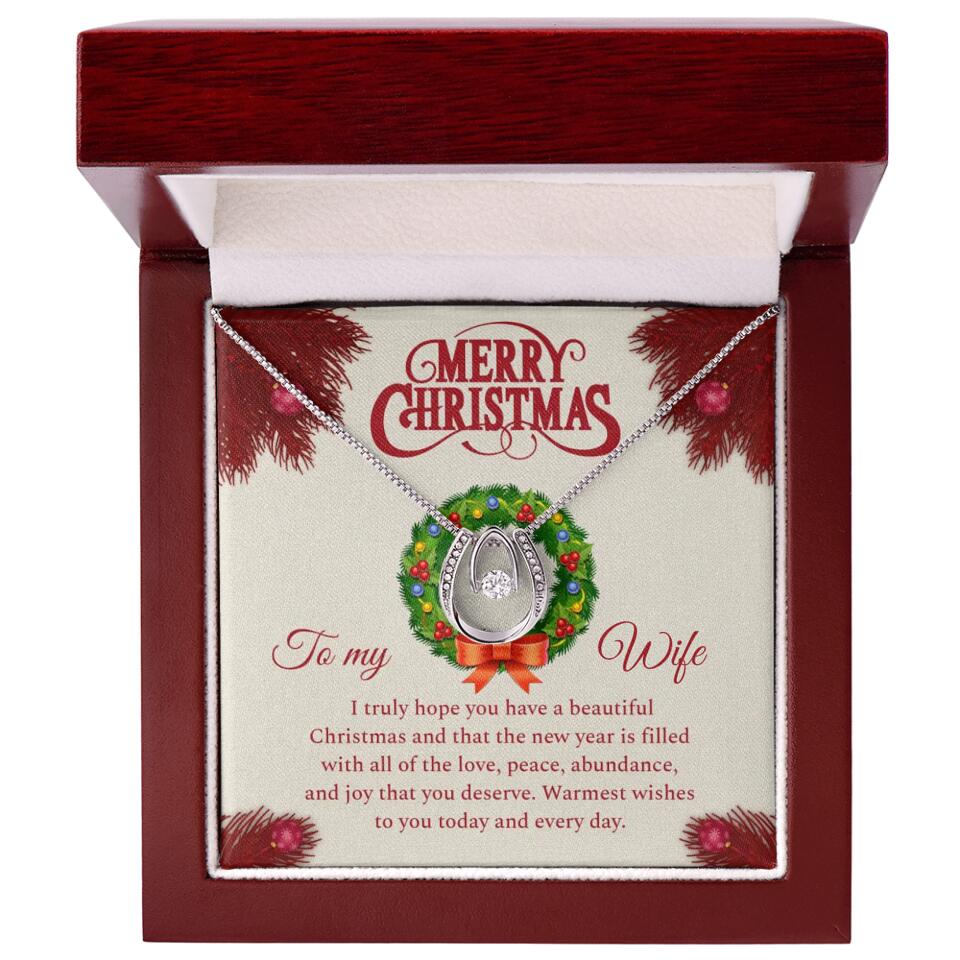 Merry Christmas I Truly Hope You Have A Beautiful Christmas - Personalized Necklace - Christmas Gifts for Wife