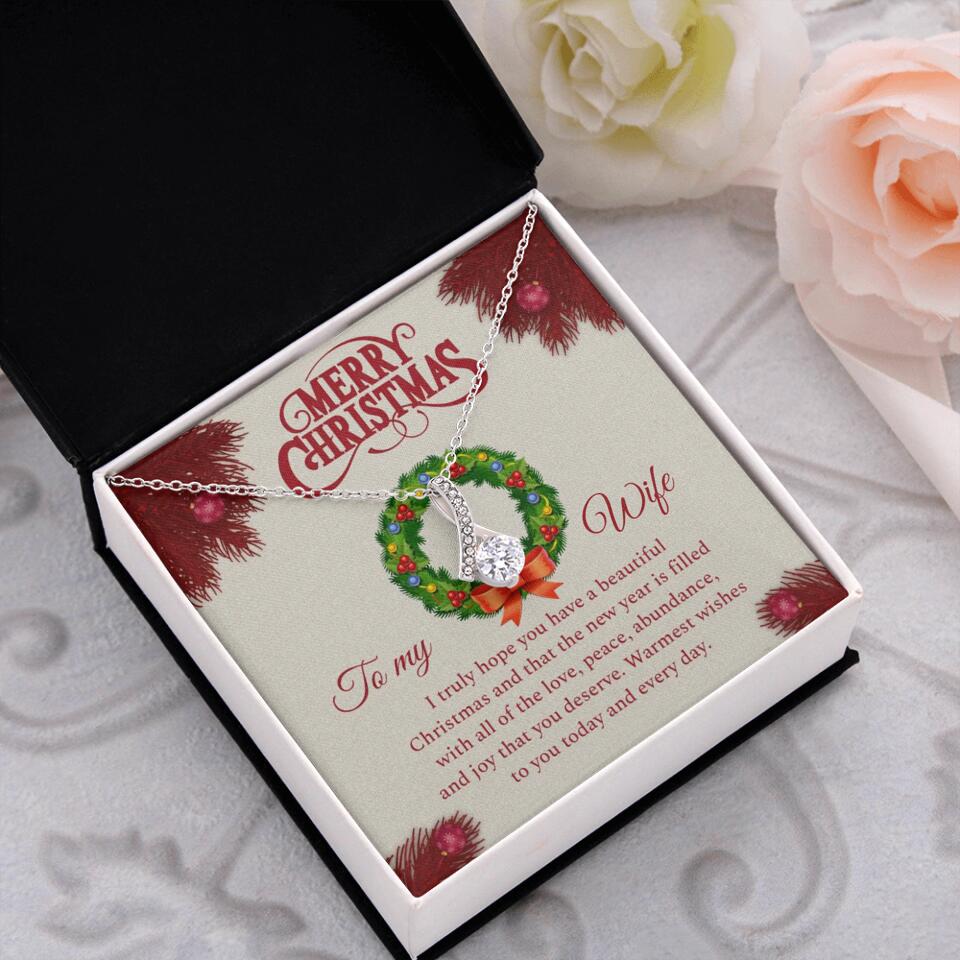 Merry Christmas I Truly Hope You Have A Beautiful Christmas - Personalized Necklace - Christmas Gifts for Wife