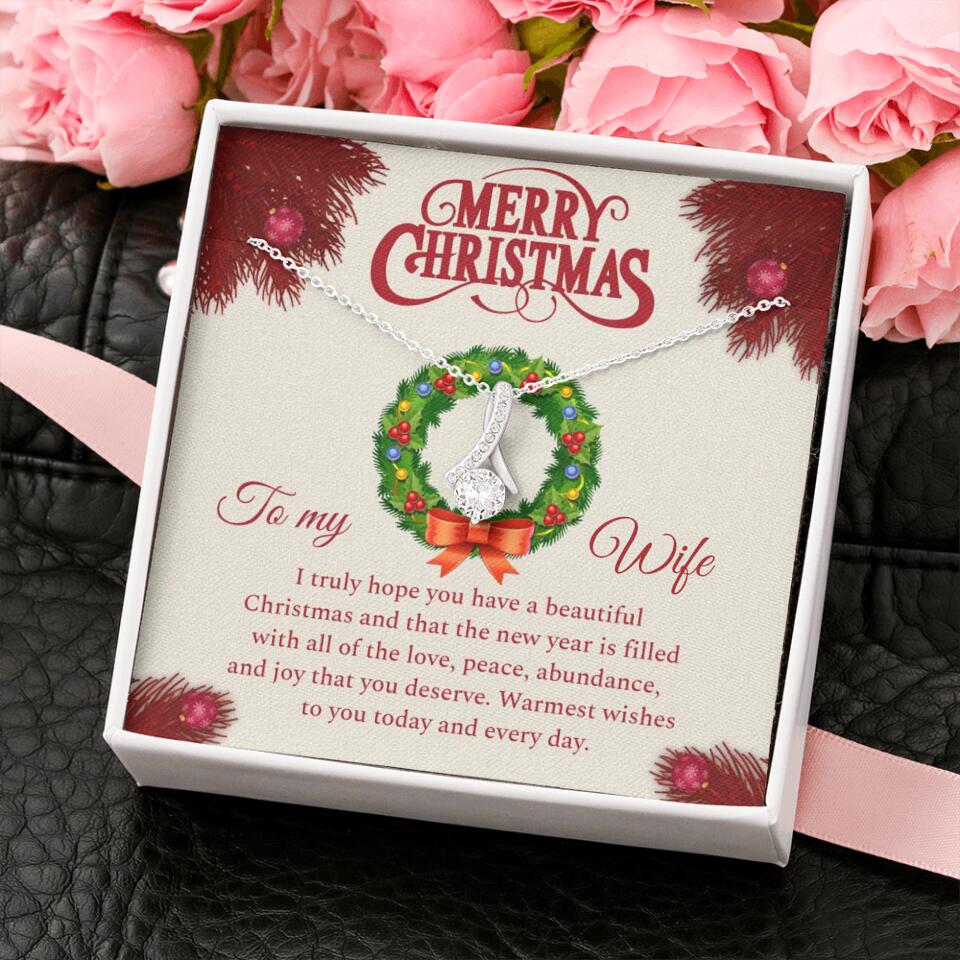Merry Christmas I Truly Hope You Have A Beautiful Christmas - Personalized Necklace - Christmas Gifts for Wife