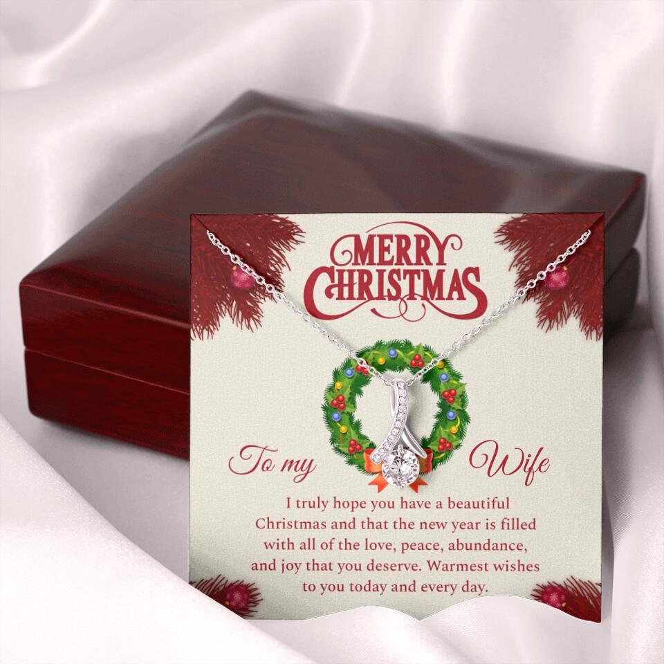 Merry Christmas I Truly Hope You Have A Beautiful Christmas - Personalized Necklace - Christmas Gifts for Wife