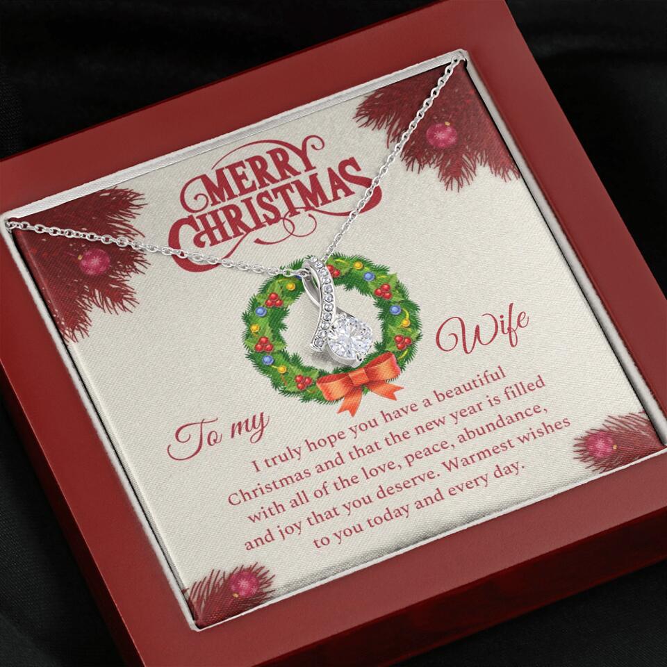 Merry Christmas I Truly Hope You Have A Beautiful Christmas - Personalized Necklace - Christmas Gifts for Wife