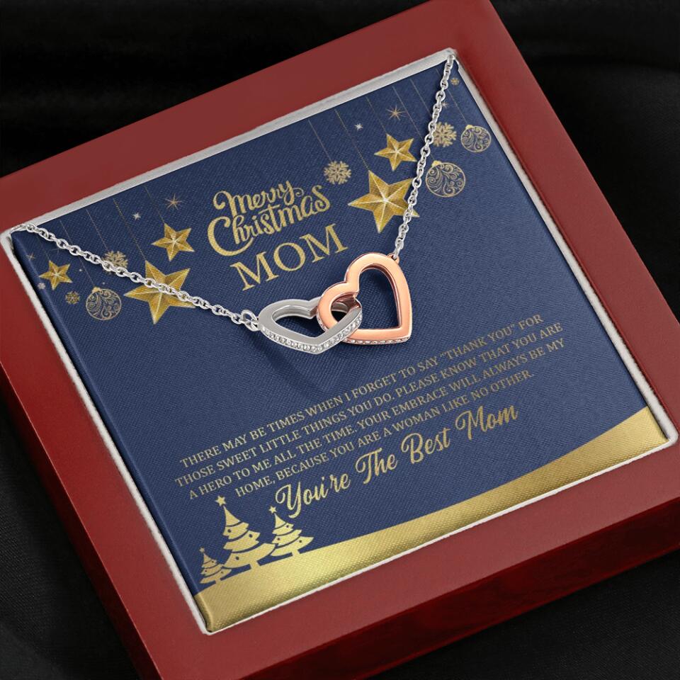 Merry Christmas Mom, You're The Best Mom Necklace - Christmas Gift for Mom