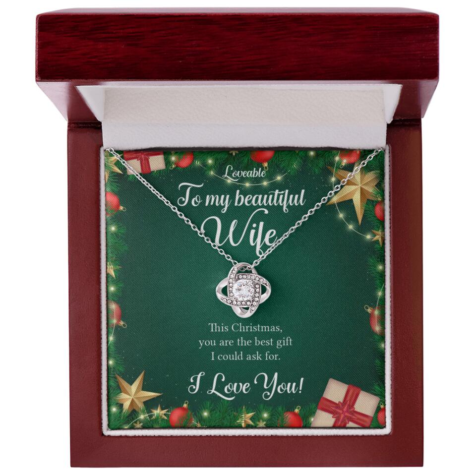 Alluring Beauty - Personalized Xmas White Gold Necklace