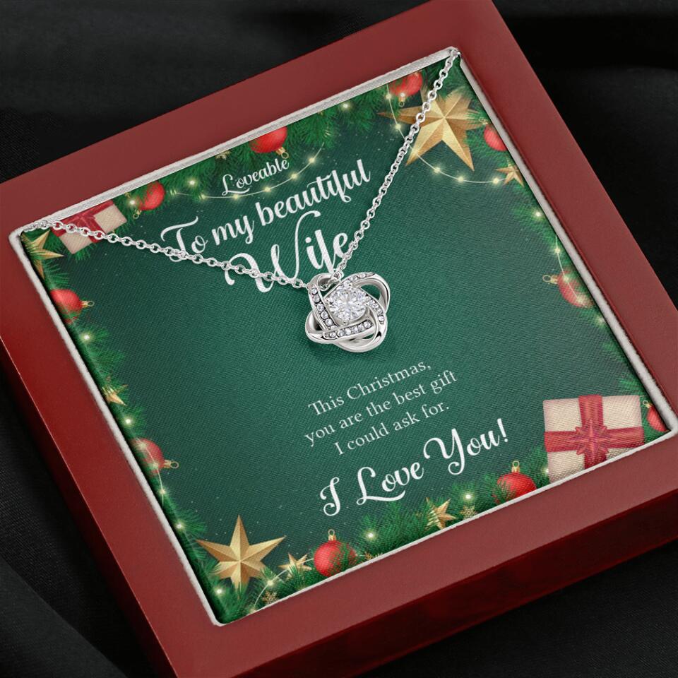 Alluring Beauty - Personalized Xmas White Gold Necklace