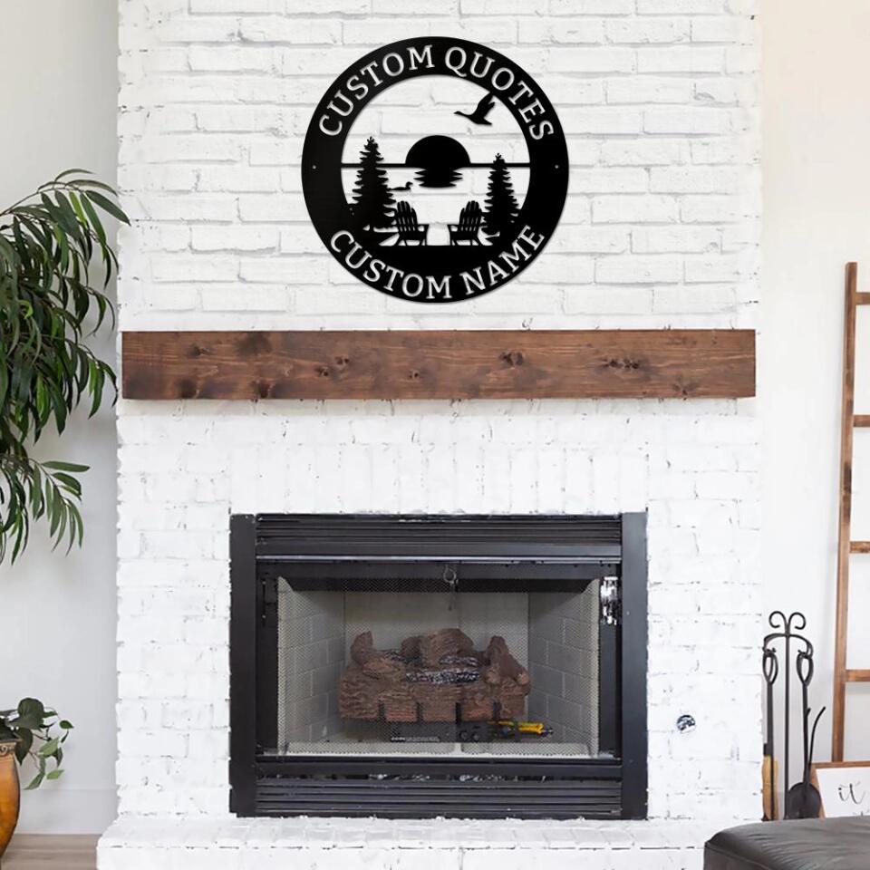 Personalized Family Name And Quotes Metal Sign