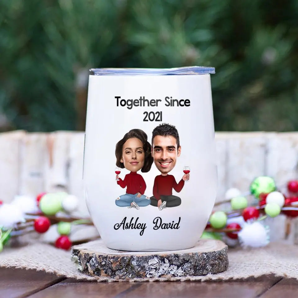 Together Since Husband and Wife Personalized Tumbler