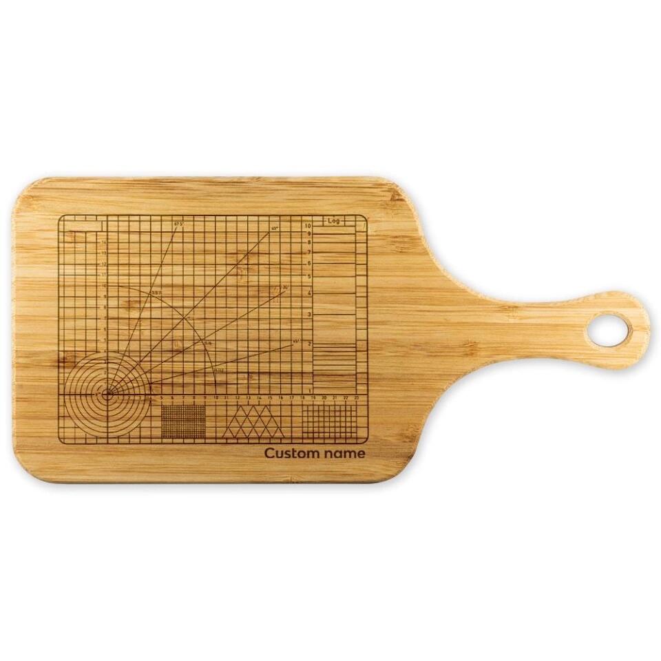Math Equations Custom Name Wood Cutting Board - Gift for Math Teachers