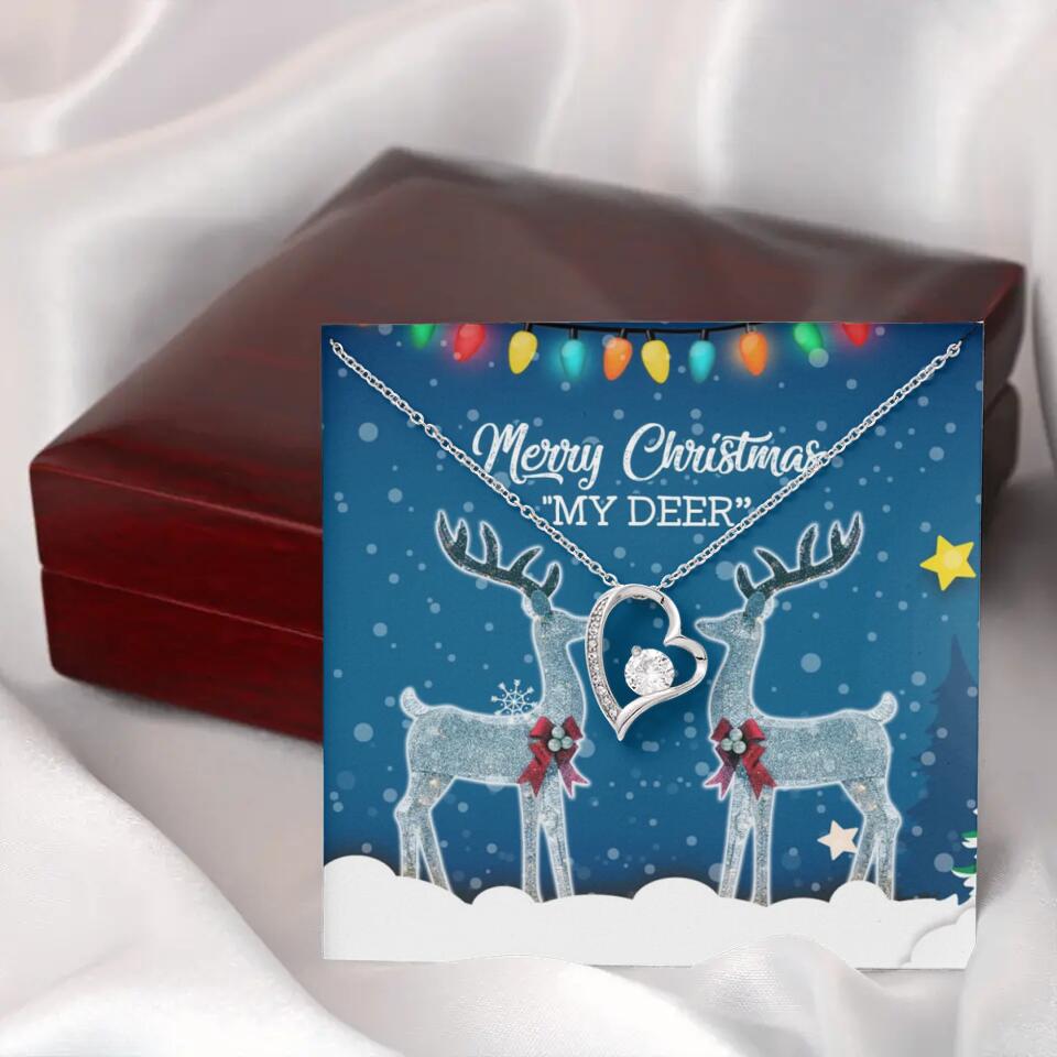 Merry Christmas "My Deer" Christmas Gift Necklace