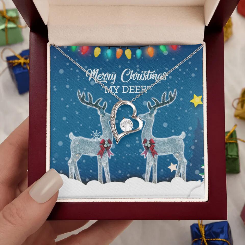 Merry Christmas "My Deer" Christmas Gift Necklace