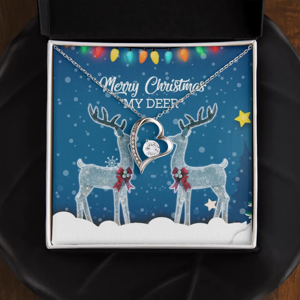 Merry Christmas "My Deer" Christmas Gift Necklace